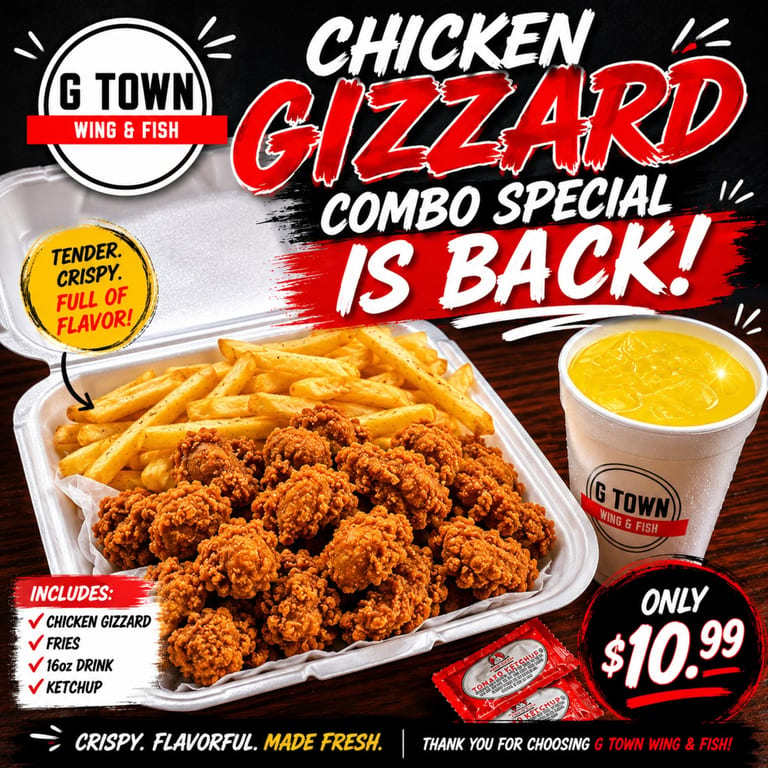 "The Chicken Gizzard Combo Is Back!"
